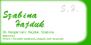 szabina hajduk business card